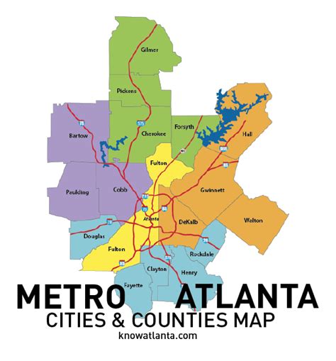 population of atlanta metro|map of atlanta ga and surrounding cities.